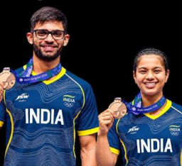 Manush-Diya Secure Asian Games Mixed Doubles Bronze
