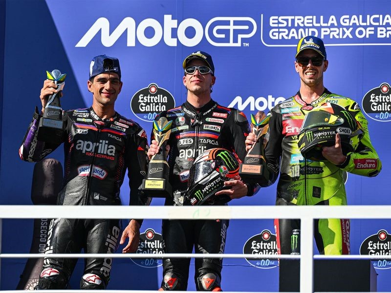 Aprilia makes history with perfect Brazil finish