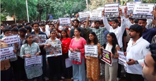 Satya Niketan collapse sparks student protests
