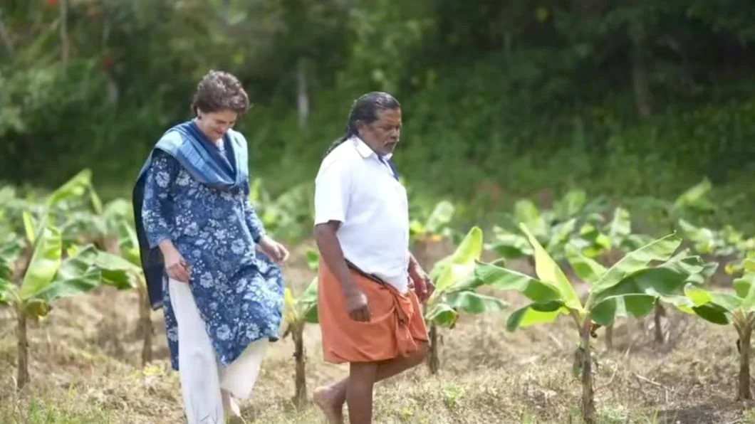 Priyanka Gandhi visits Kerala tribal hamlet, listens grievances
