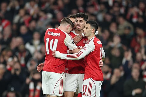 Arsenal complete Champions League clean sweep for top spot