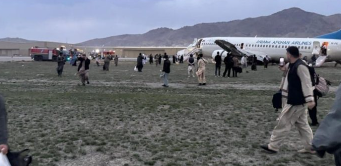 Ariana Afghan plane slides off Kabul runway