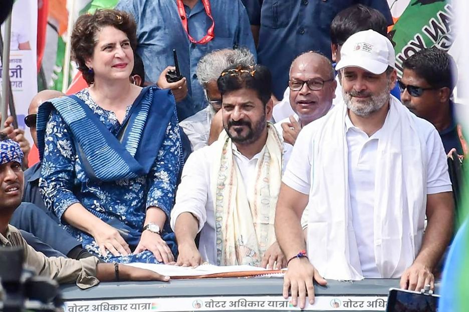 Priyanka Gandhi Vadra joins Rahul Gandhi in ‘Voter Adhikar Yatra’ in Bihar