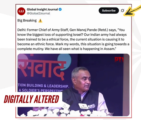 Govt warns of deepfake video of ex-Army chief with misleading claims