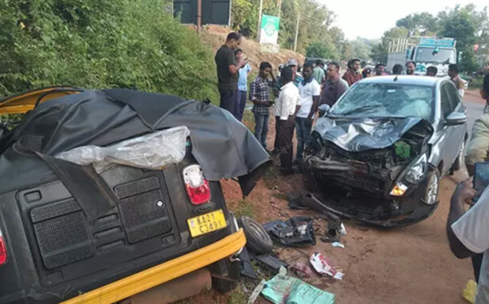 Child and Grandmother Killed in Car–Autorickshaw Collision near Puttur