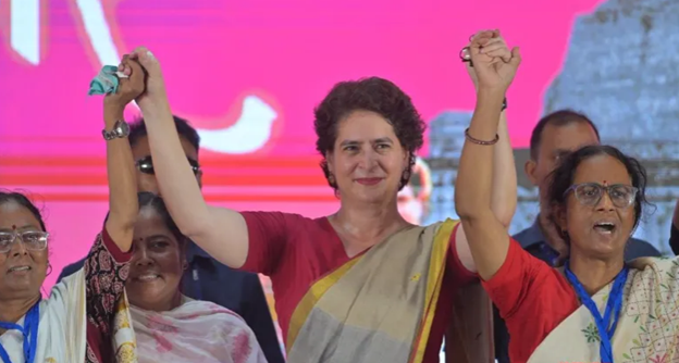 Priyanka Gandhi accuses NDA of using cash for votes