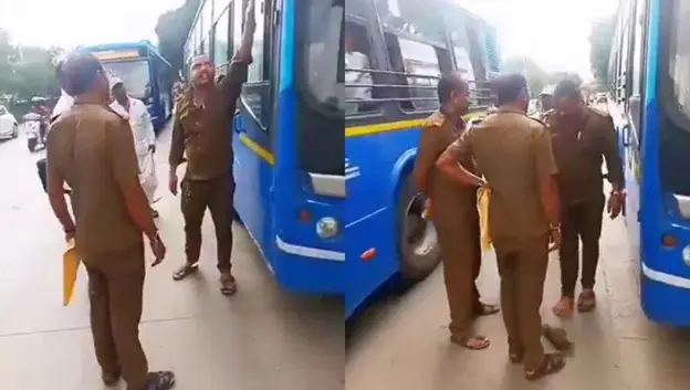 BMTC drivers clash on busy city road