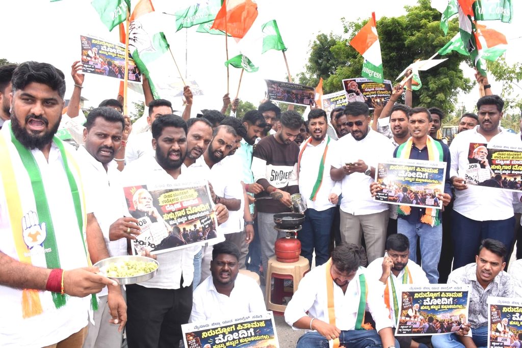 Youth Congress observes PM Modi’s Birthday as ‘National Unemployment Day’