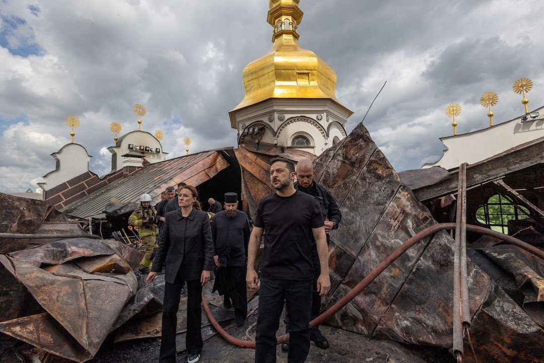 Ancient Kyiv monastery damaged in Russian attack