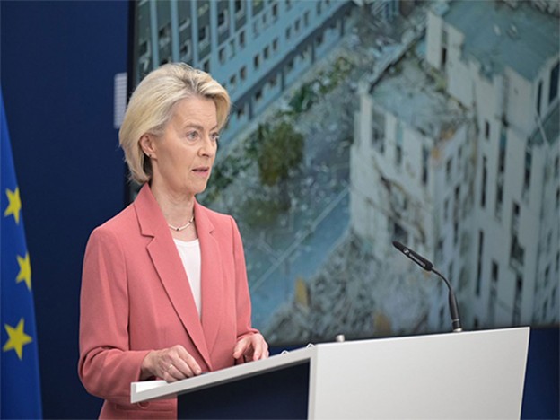 EU Chief Urges Gaza rebuild, backs two-state solution