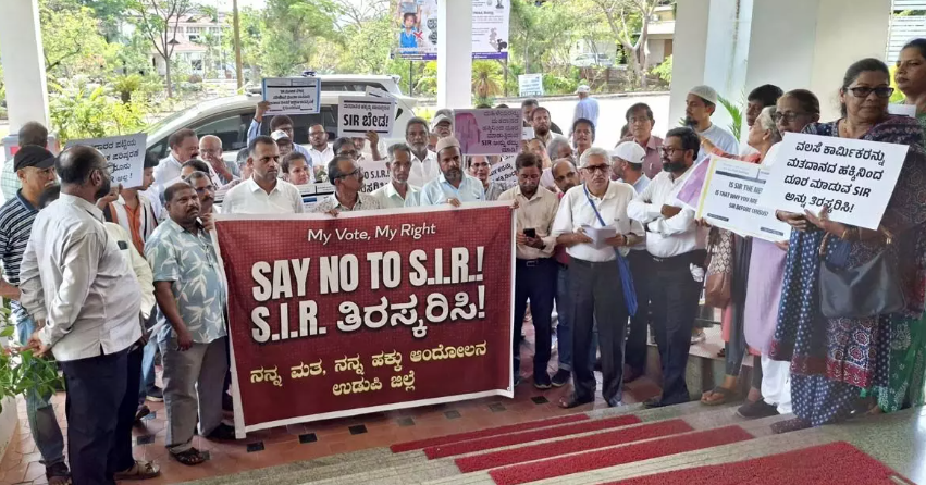Udupi protest erupts over SIR revision issue
