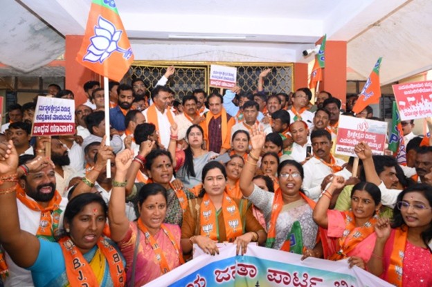 BJP Protests Demand NIA Probe into Dharmasthala Case
