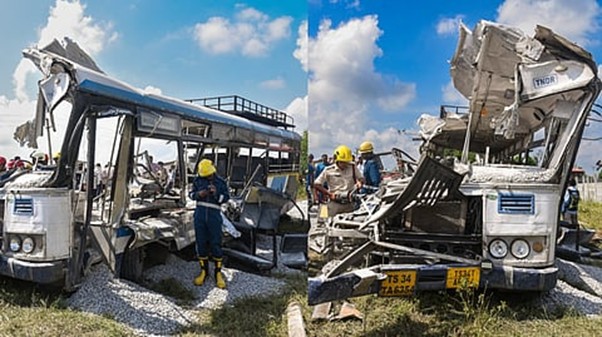 24 Killed as Truck Rams into Passenger Bus in Telangana