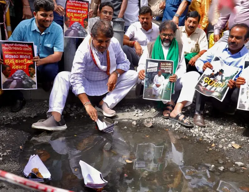 Road condition protest