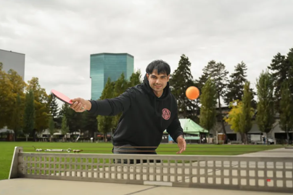 Neeraj Chopra Enjoys Ping Pong, Zurich Views, and Paragliding on Swiss Holiday