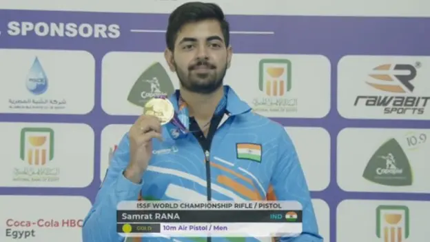 Samrat Rana Clinches Gold in Men’s 10m Air Pistol at ISSF Worlds