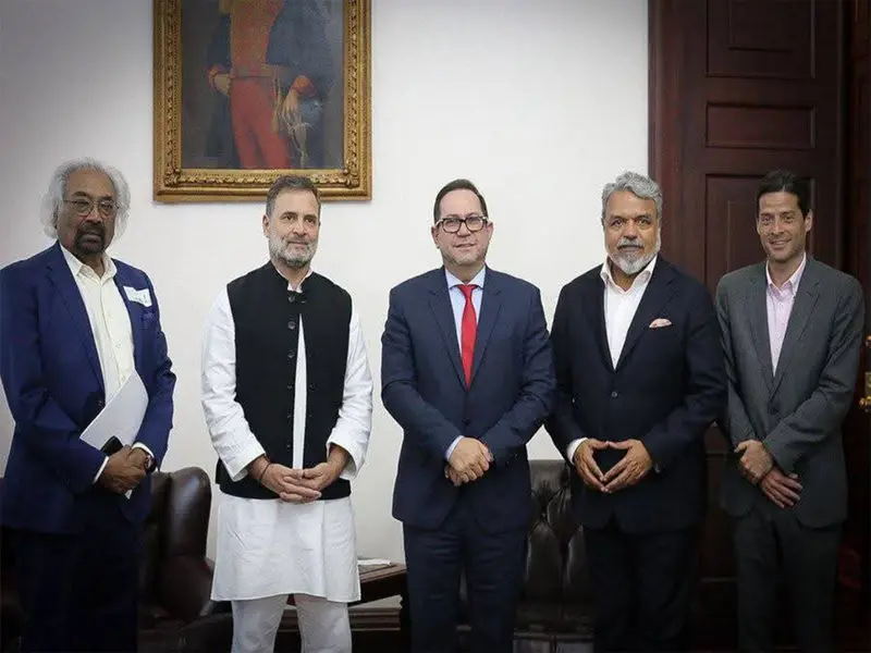 Rahul Gandhi Holds Meeting with Colombian Senate President