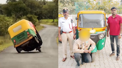 Viral autorickshaw wheelie stunt backfires, driver booked