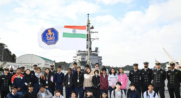 INS Sahyadri opens doors to Japanese students, shows maritime heritage