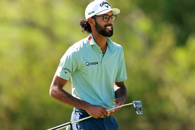 Akshay Bhatia struggles as four share lead