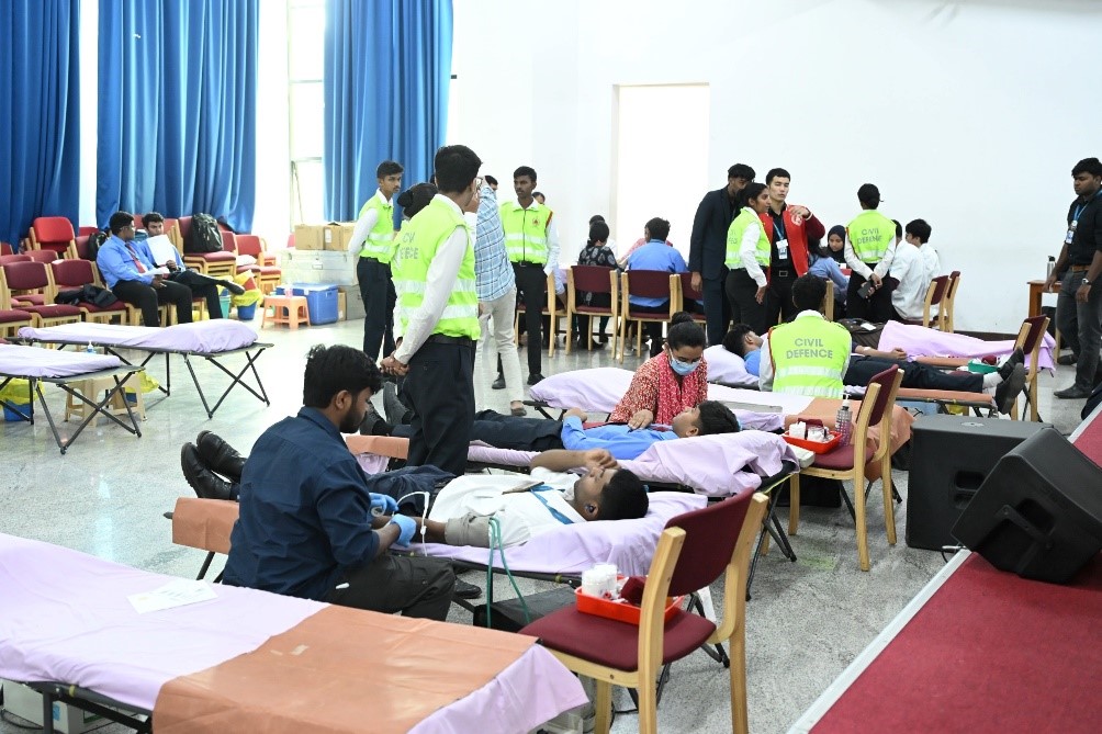 Spirit of Service on Campus: 850 Donate Blood at Kristu Jayanti University Camp