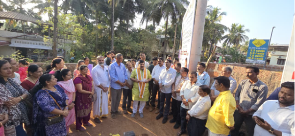 Bhoomi Pooja Held for Temple Roofing and Road Development Work in Maroli Ward